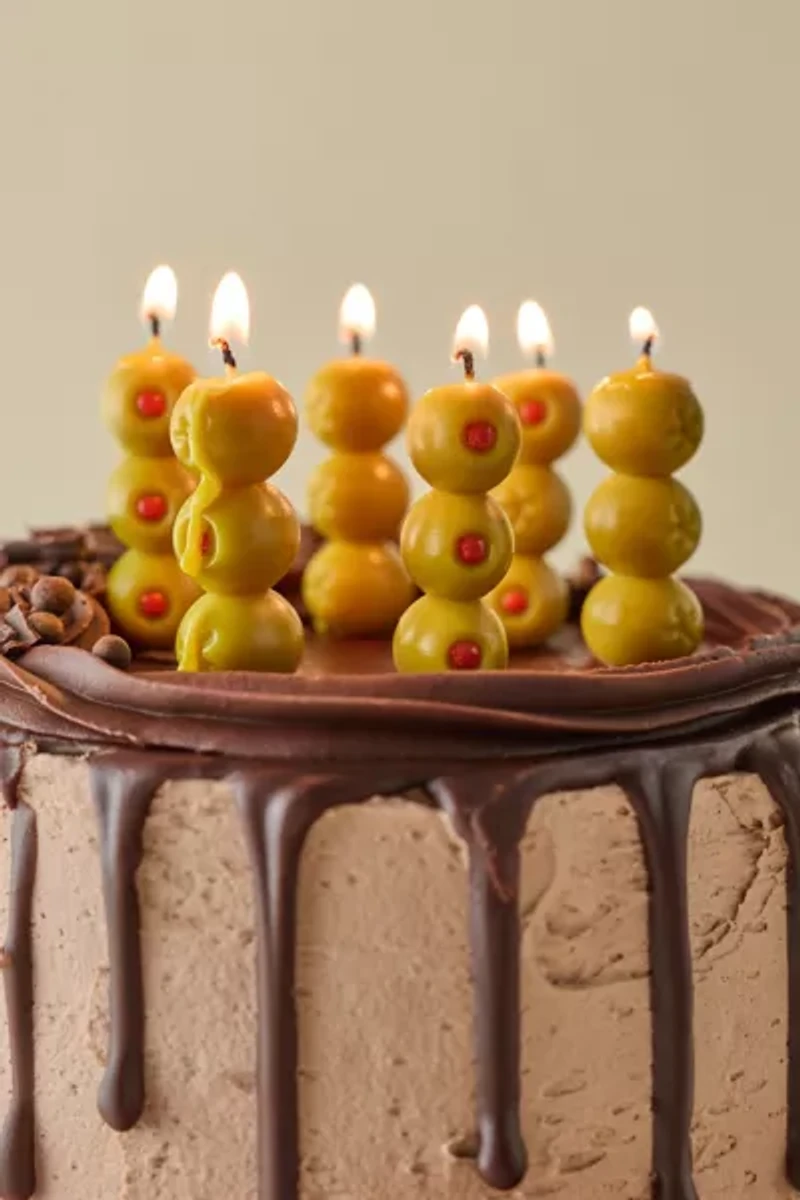 Fred & Friends Olive Shaped Party Candle Set
