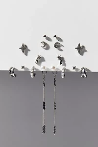 Oblivion Pearl & Rhinestone Multi Earring Set