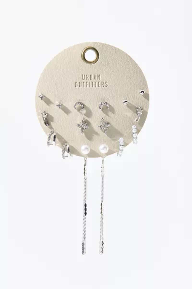 Oblivion Pearl & Rhinestone Multi Earring Set