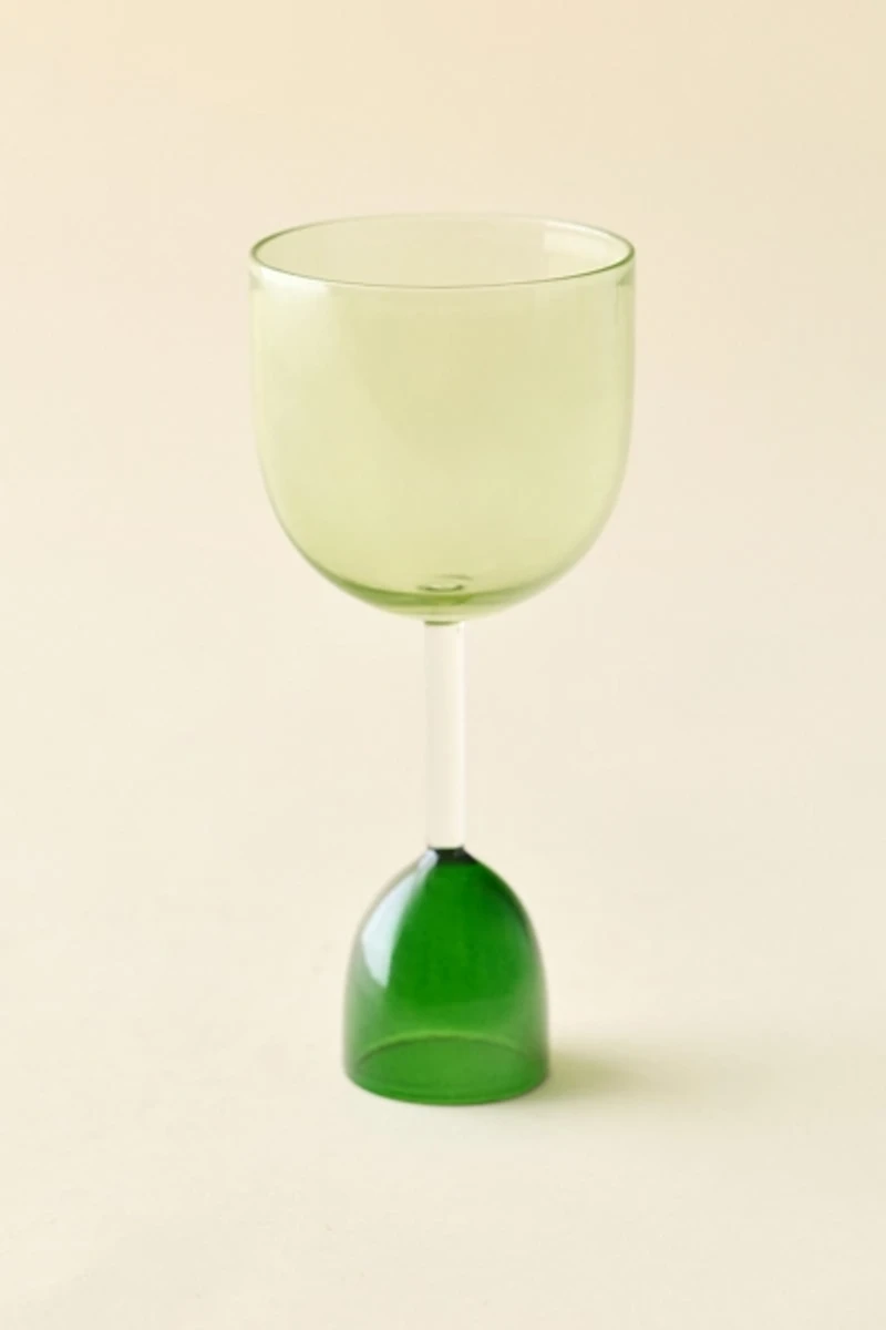 Colorblock Dual-Ended Wine Glass - Set Of 2