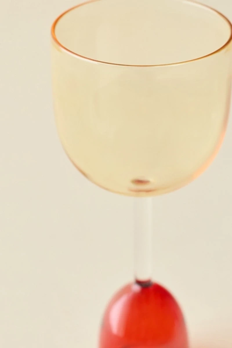 Colorblock Dual-Ended Wine Glass - Set Of 2