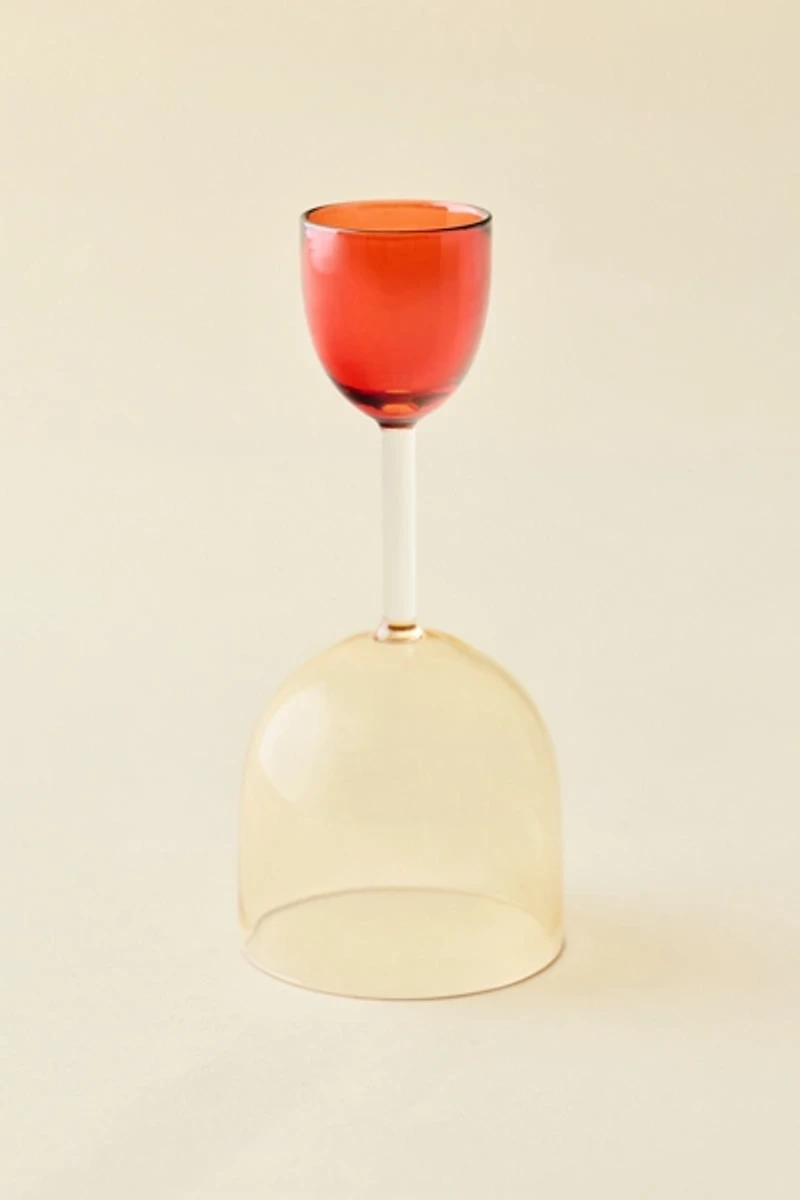 Colorblock Dual-Ended Wine Glass - Set Of 2