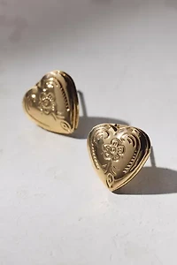 Phoebe Heart Locket Stud Earring