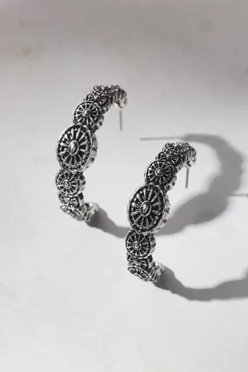 Under Your Spell Etched Hoop Earring