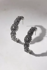 Under Your Spell Etched Hoop Earring