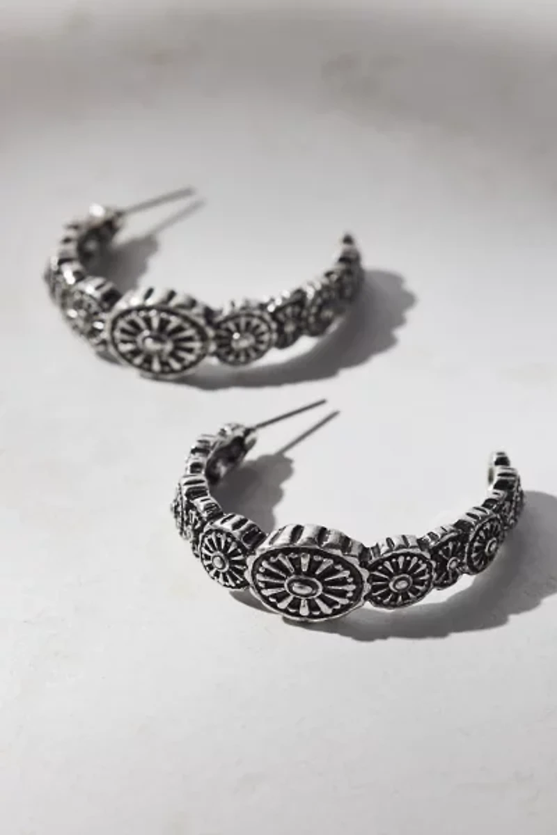 Under Your Spell Etched Hoop Earring