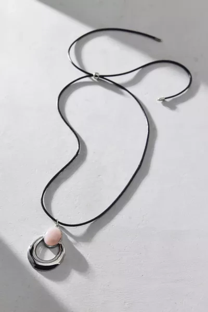 Moonlight Stone Inset Corded Necklace