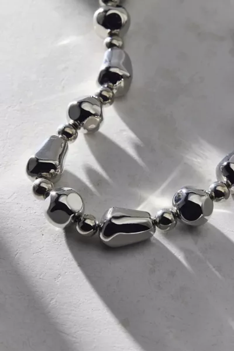 Mondays Metallic Bead Statement Choker Necklace
