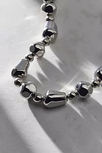 Mondays Metallic Bead Statement Choker Necklace