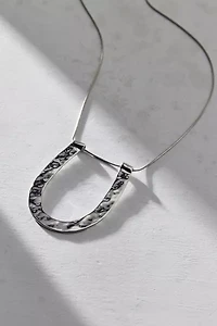 Stay Here Horseshoe Pendant Necklace