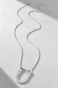 Stay Here Horseshoe Pendant Necklace