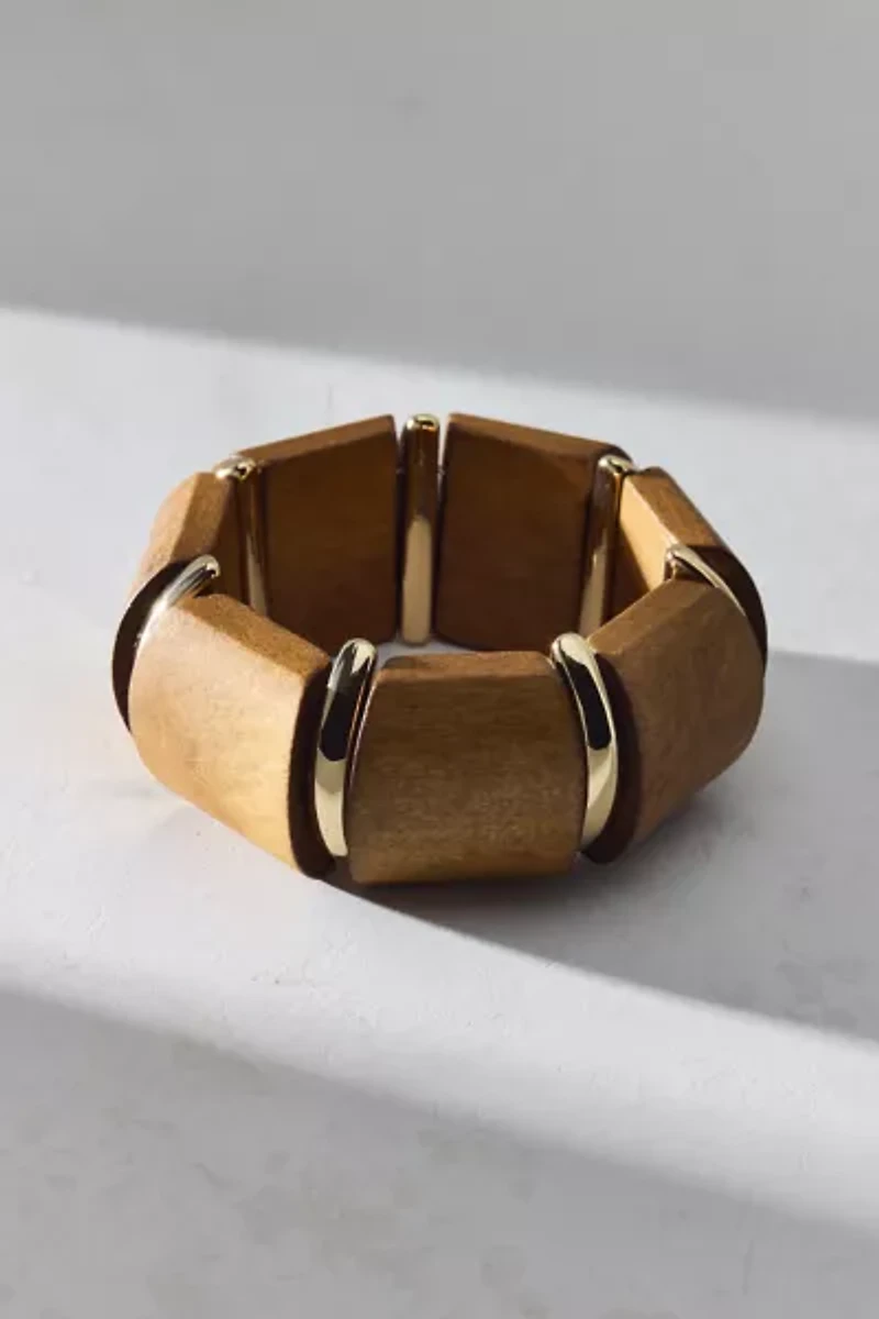 Wooden Stretch Bangle Bracelet