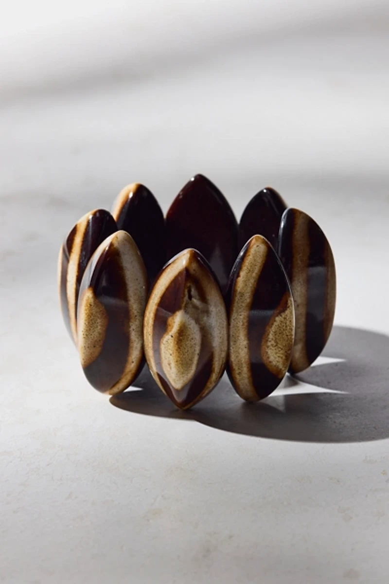 Chunky Stone Stretch Bangle Bracelet