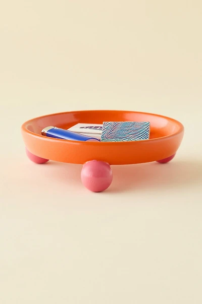 Raised Colorblock Mango Wood Catch-All Dish