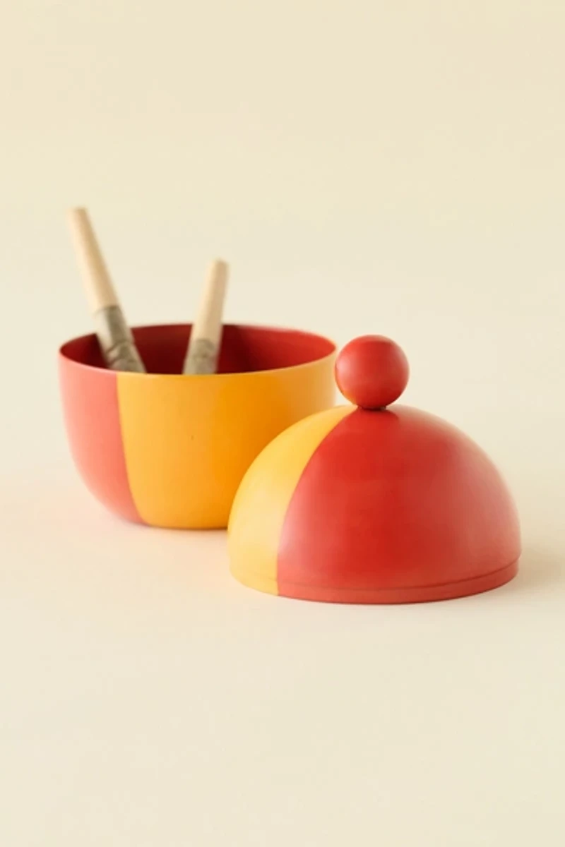 Painted Colorblock Iron Stash Box