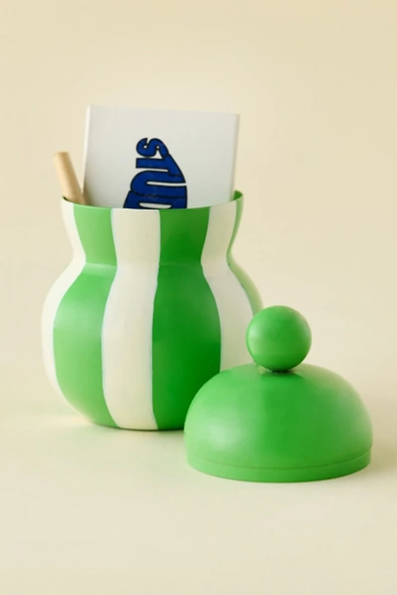 Painted Wavy Striped Iron Stash Box