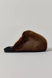 Steve Madden Poof Faux Fur Mule Slipper