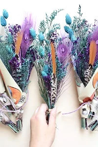Roxanne’s Dried Flowers Birds Of A Feather Bouquet