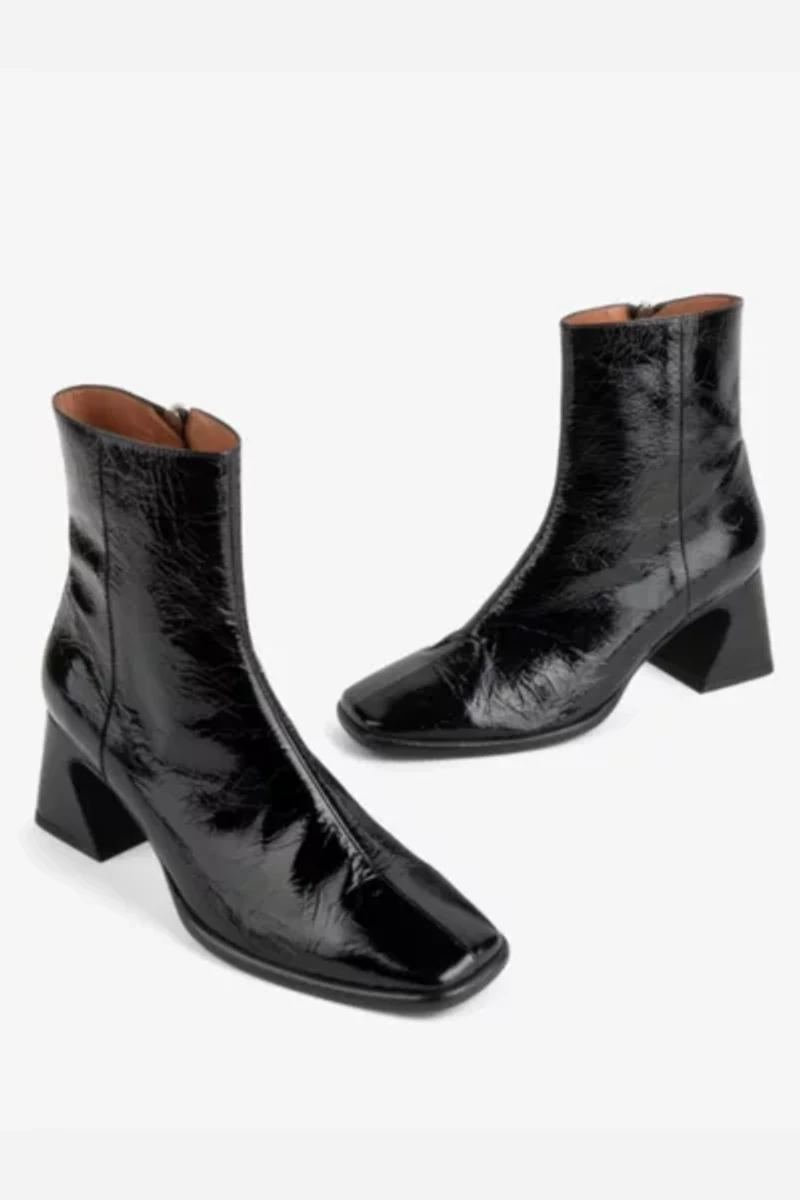 Intentionally Blank Taffy Patent Leather Heeled Boot