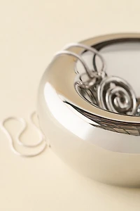 Cora Chrome Ceramic Catch-All Dish