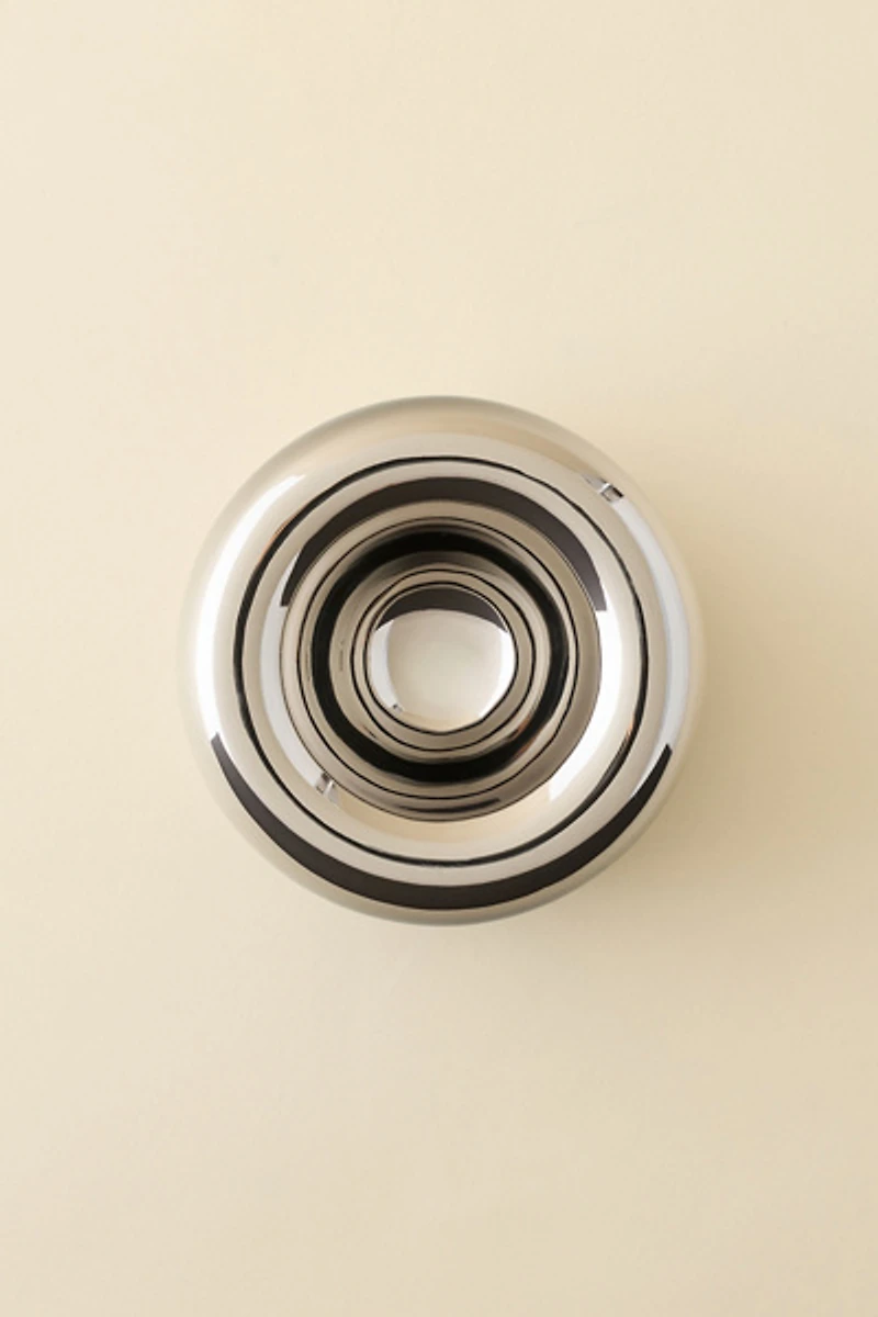 Cora Chrome Ceramic Catch-All Dish