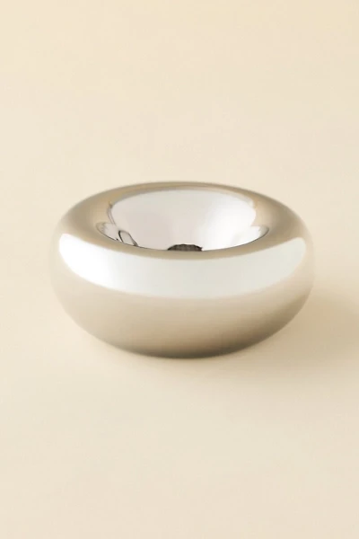 Cora Chrome Ceramic Catch-All Dish