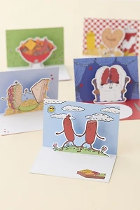 Meat Cute Pop-Up Greeting Card Set