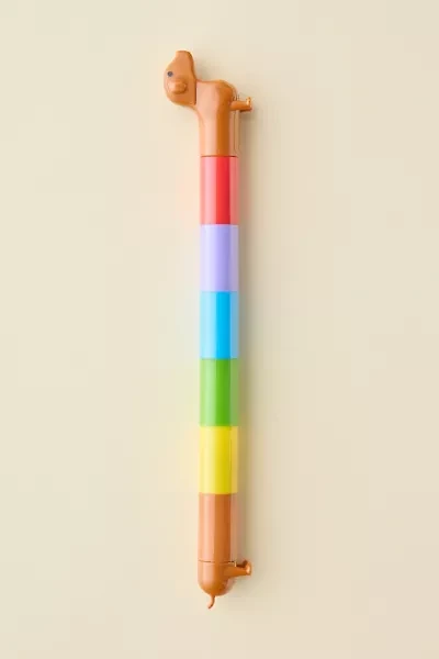 Rainbow Dachshund Dog Stackable Marker Set