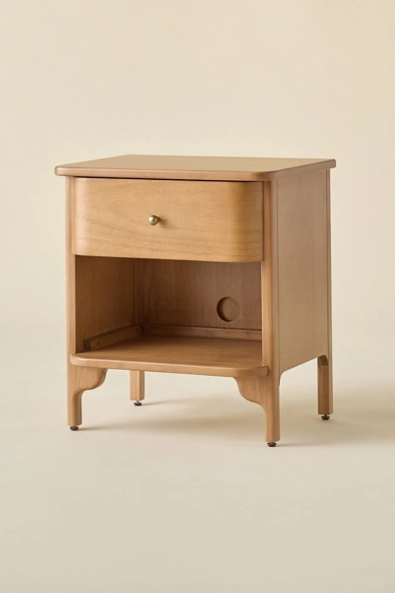 Leonie Wood Storage Nightstand