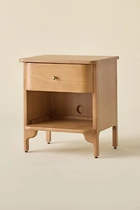 Leonie Wood Storage Nightstand
