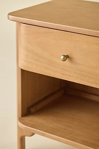Leonie Wood Storage Nightstand