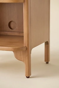 Leonie Wood Storage Nightstand