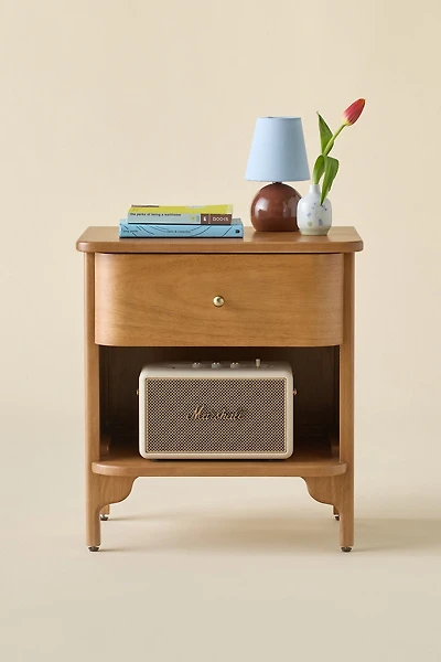 Leonie Wood Storage Nightstand