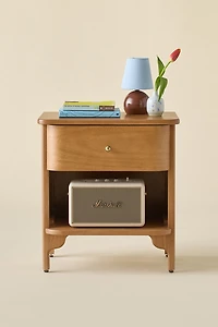 Leonie Wood Storage Nightstand