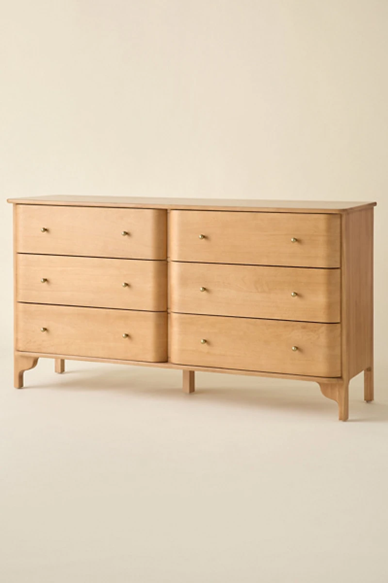 Leonie Wood 6-Drawer Dresser