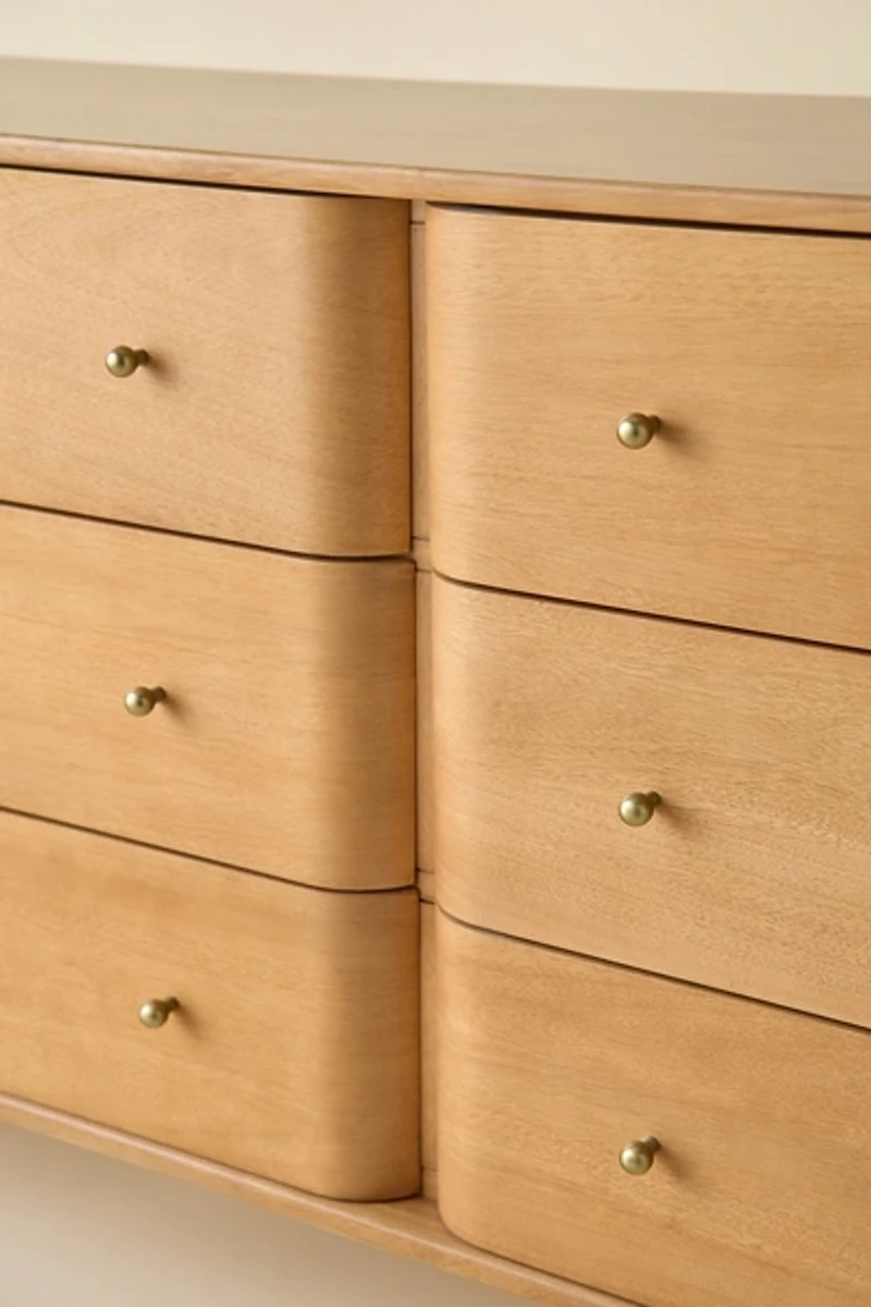 Leonie Wood 6-Drawer Dresser