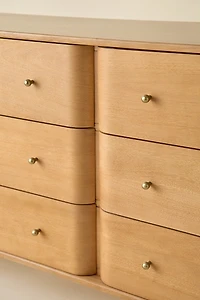 Leonie Wood 6-Drawer Dresser