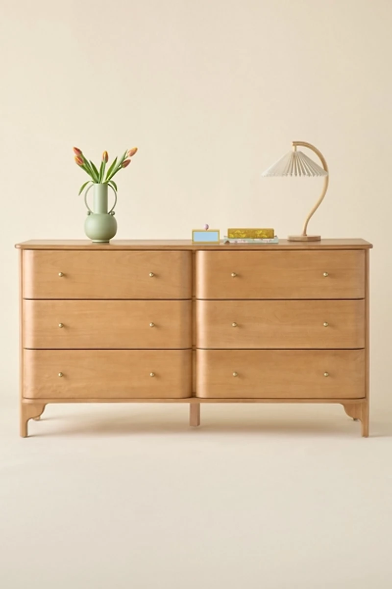 Leonie Wood 6-Drawer Dresser
