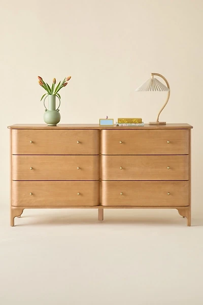 Leonie Wood 6-Drawer Dresser