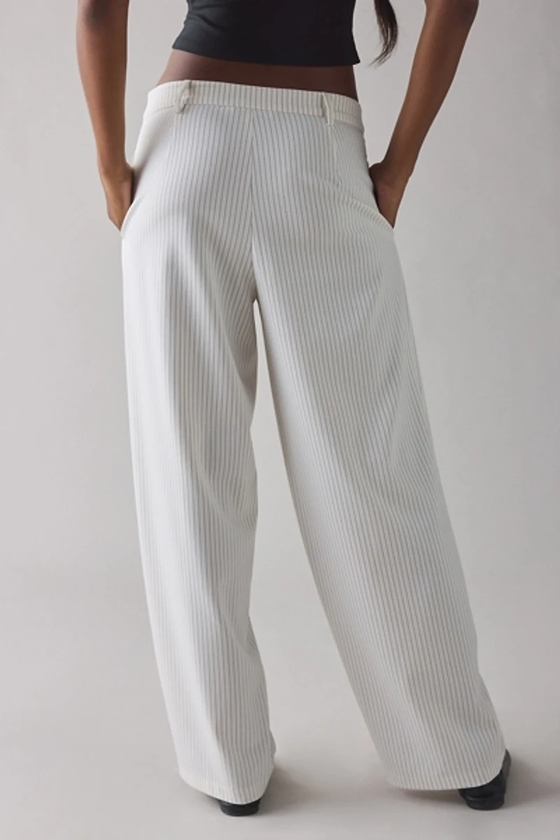 UO Wren Pinstripe Low-Rise Wide Leg Pant