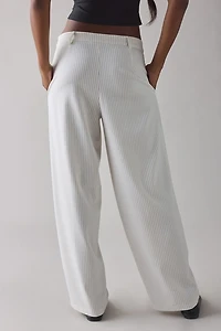UO Wren Pinstripe Low-Rise Wide Leg Pant