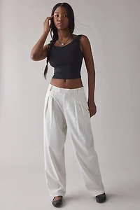 UO Wren Pinstripe Low-Rise Wide Leg Pant