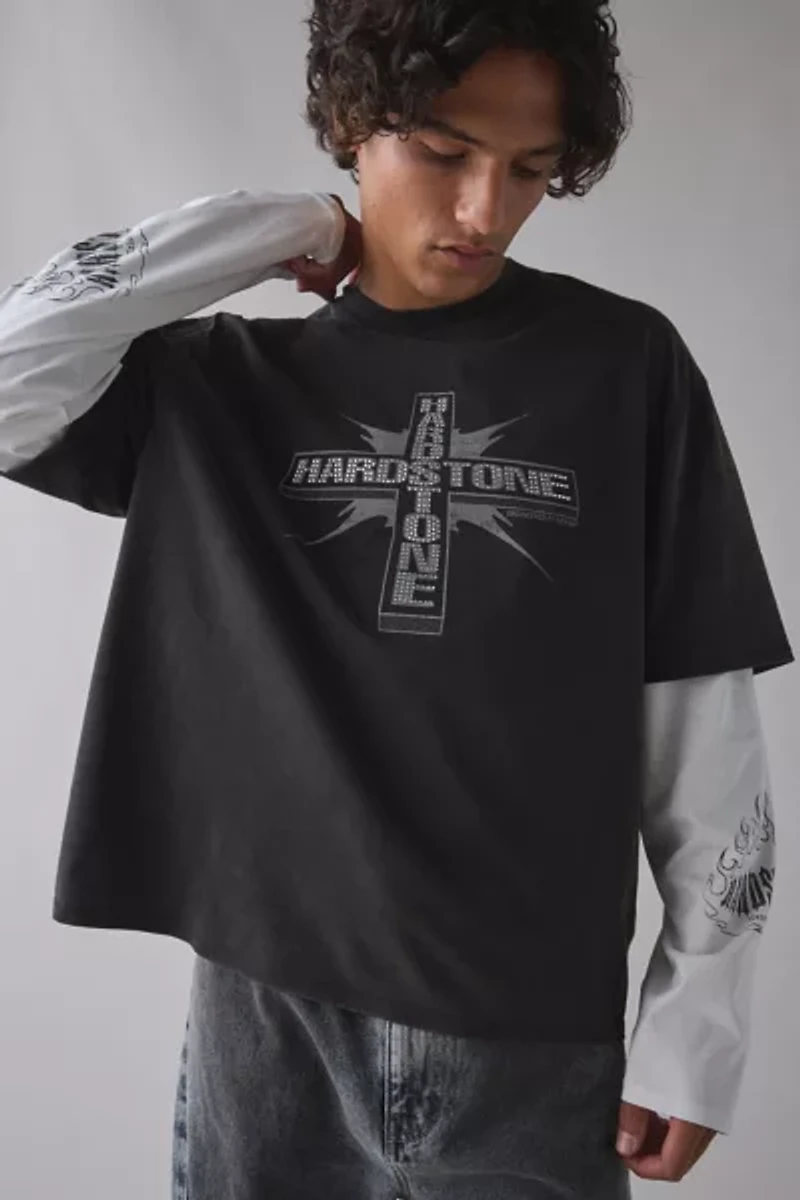 HARDSTONE – Engineered By GUESS Double Layer Long Sleeve Tee