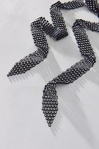Party Girl Rhinestone Scarf Wrap Necklace