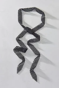 Party Girl Rhinestone Scarf Wrap Necklace