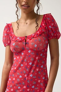 Only Hearts Heartbreaker Luna Sheer Mesh Romper