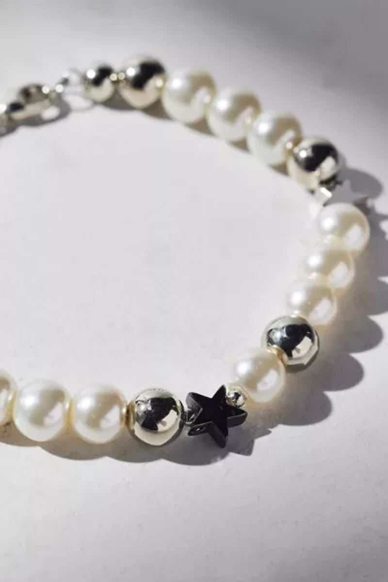 Star Charm Pearl Beaded Bracelet