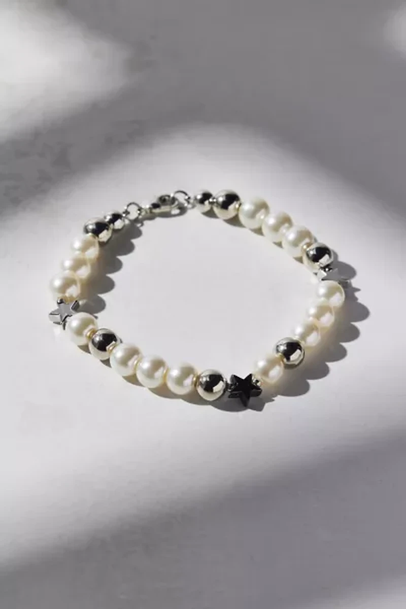 Star Charm Pearl Beaded Bracelet