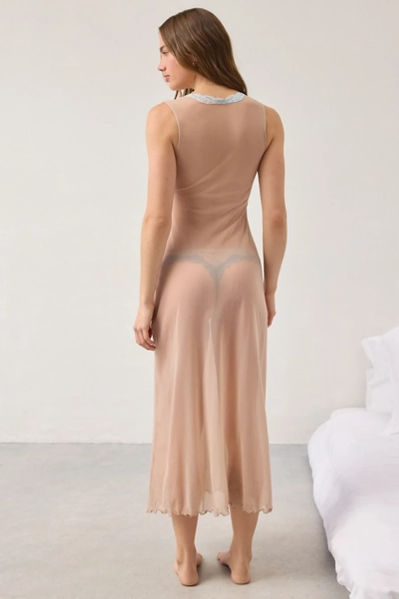 Only Hearts Empire Sheer Tulle Lace Trim Gown