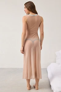 Only Hearts Empire Sheer Tulle Lace Trim Gown